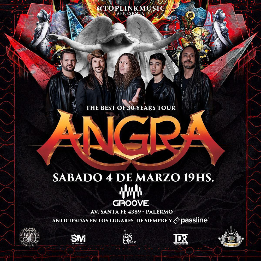 Angra regresa a la Argentina. 4 de Marzo en Groove