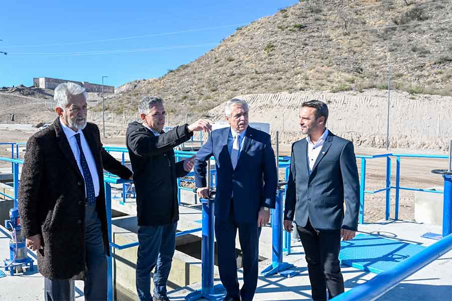 Alberto Fernández recorrió obras en San Luis junto al gobernador Alberto Rodríguez Saá