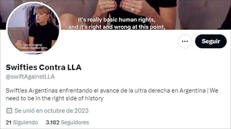 “Swifties contra LLA”: Fans de Taylor Swift llamaron a no votar a Milei en el balotaje