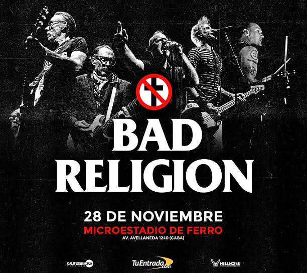 Bad Religion regresa a la Argentina, el 28 de noviembre en el “Microestadio de Ferro”